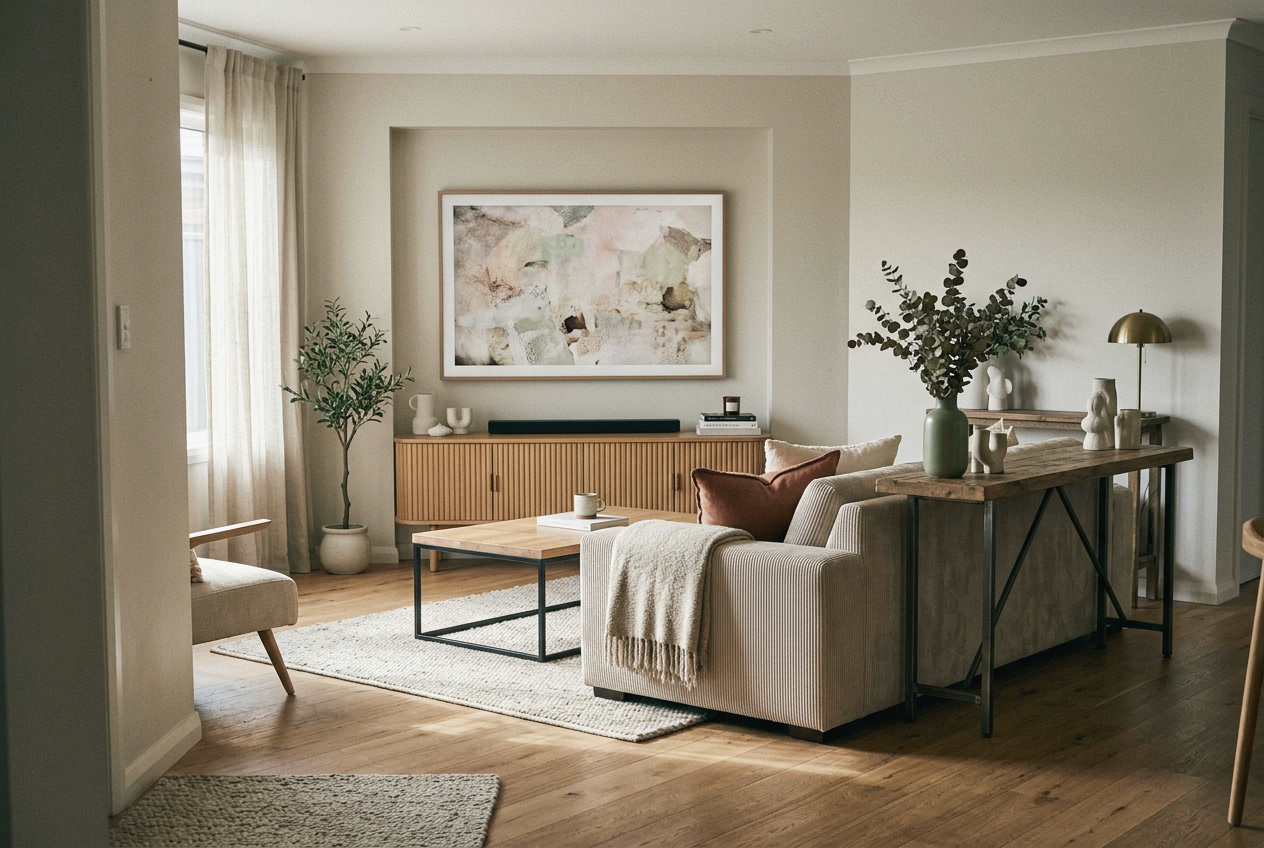 Embracing Quiet Luxury: Warm and Textured Living Room Elegance interior design inspiration