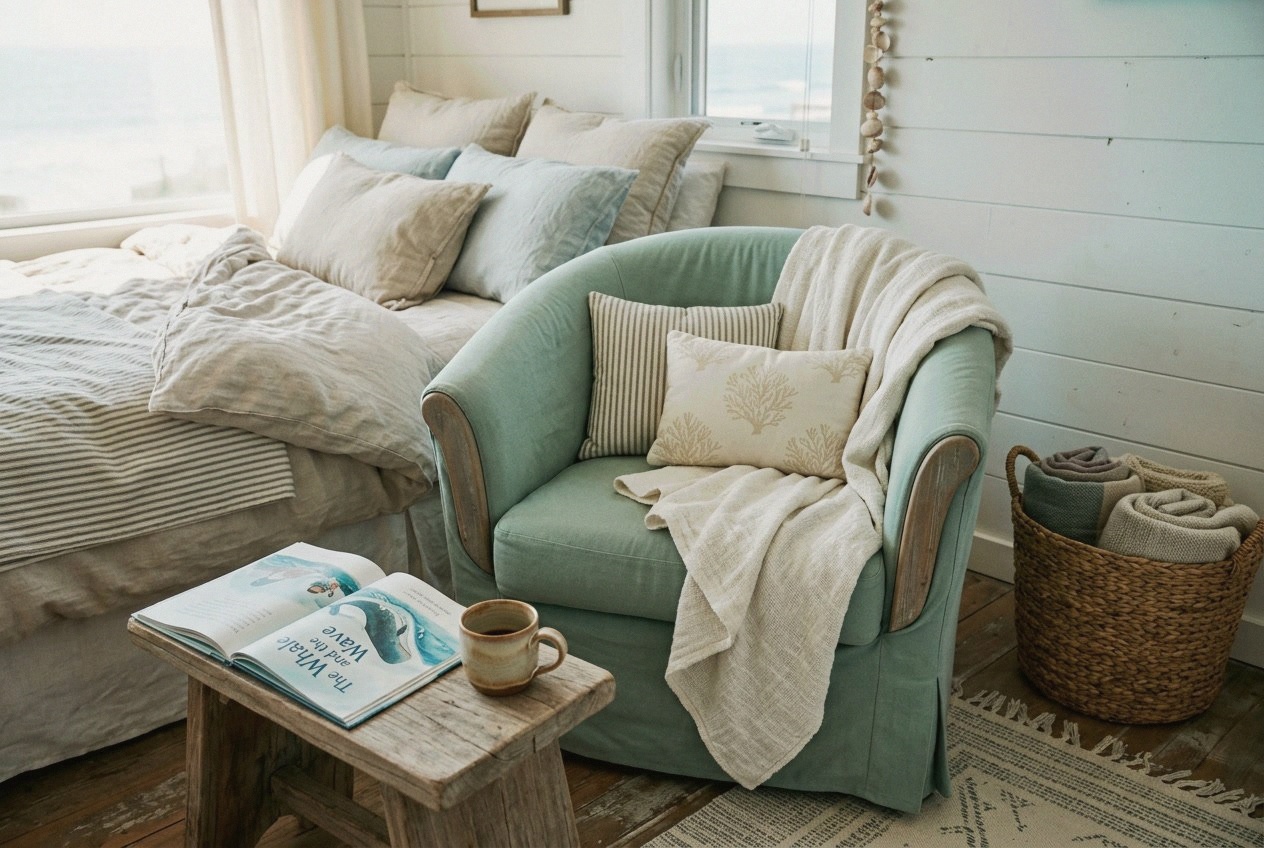 Serene Coastal Sanctuary: Family-Friendly Bedroom Design interior design inspiration
