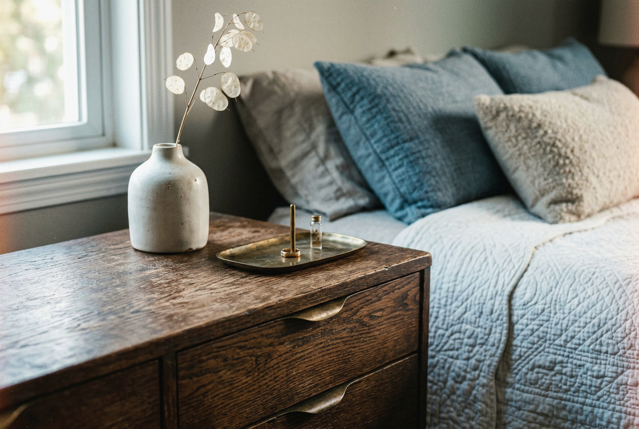 Serene Storage and Layered Textures for a Quiet Luxury Bedroom interior design inspiration