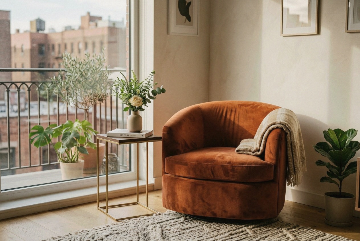 Warm Modern Comfort: Accent Chairs Perfect for Small Spaces interior design inspiration